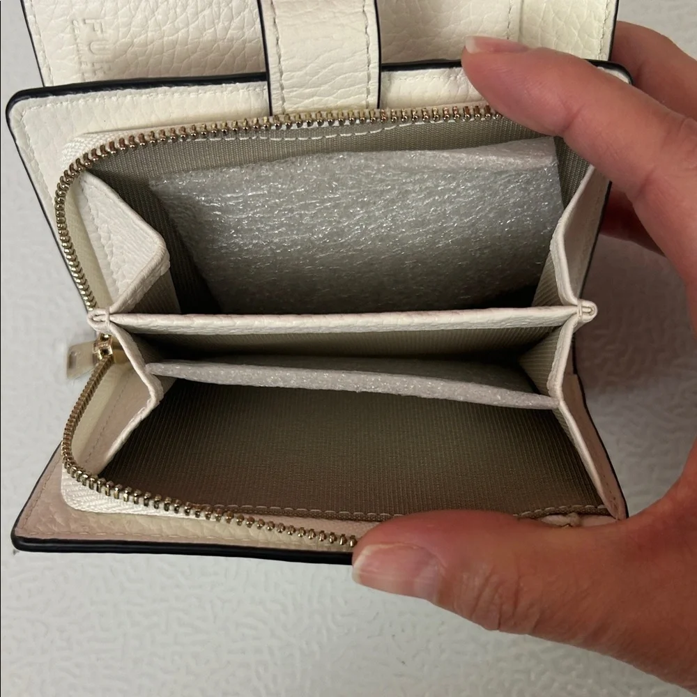 Furla white Leather small wallet